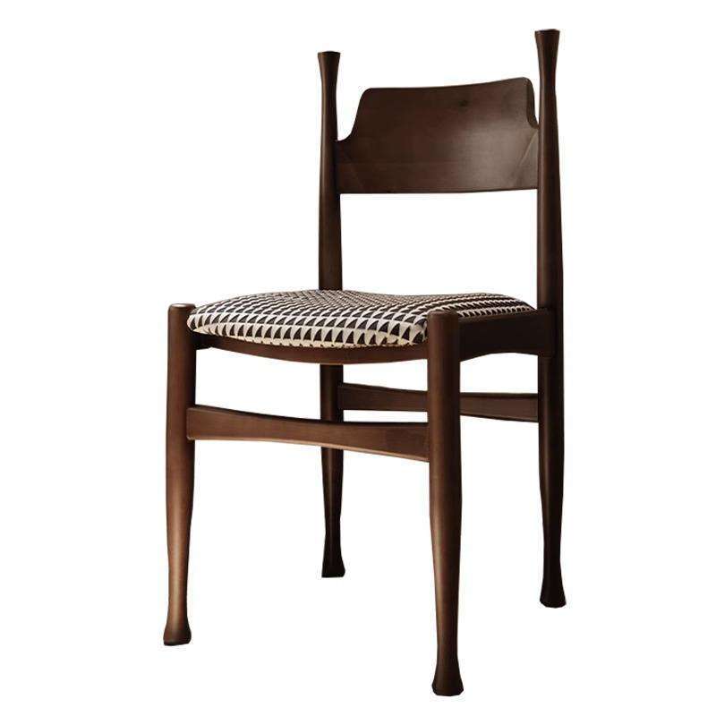 GDC Modern Simple Designer Solid Wood Fabrics Dining Chairs