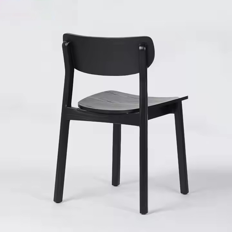 GDC Modern Simple Dining Chair Solid Wood Backrest Ash