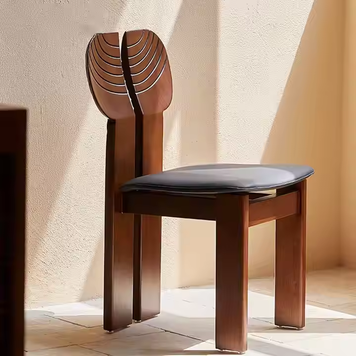 GDC Modern Solid Wood Dining Chair with Unique Mid-Century