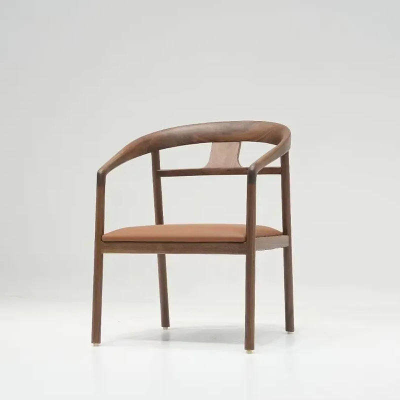 GDC Modern Solid Wood Restaurant Chair Upholstered Luxury Restaurant