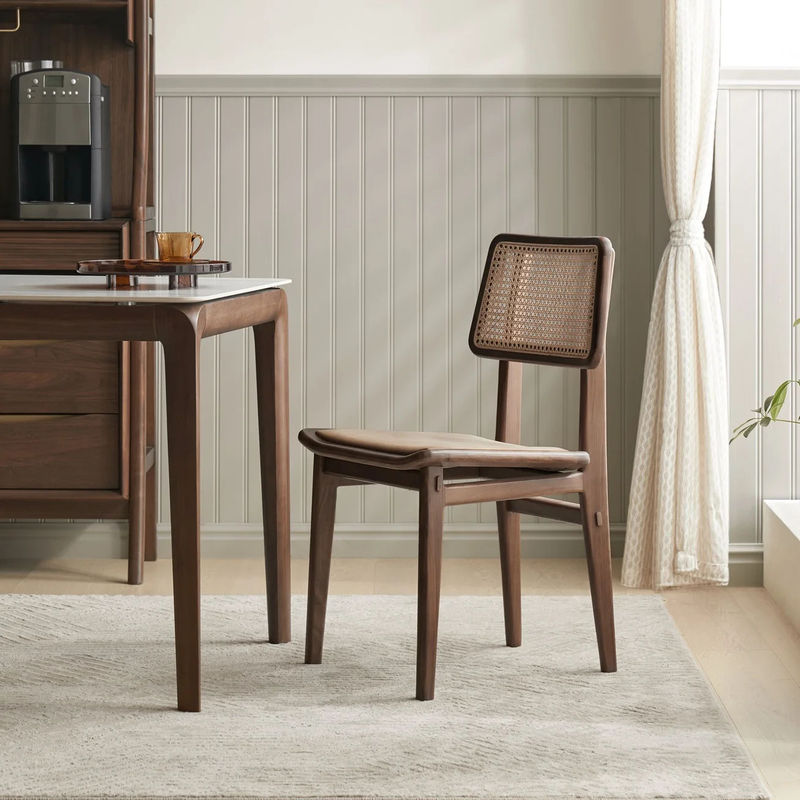 GDC Nodic Luxury Dining Wooden Chair Solid Black Walnut