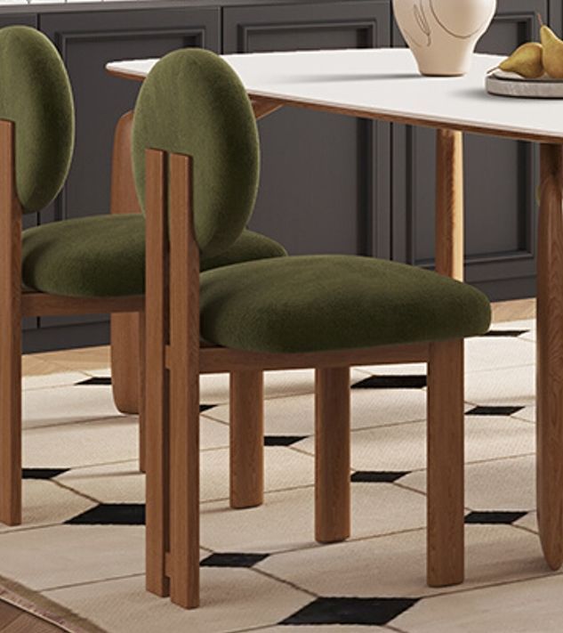 GDC Nordic Modern Minimalist Designer Wooden Fabric Chairs Living
