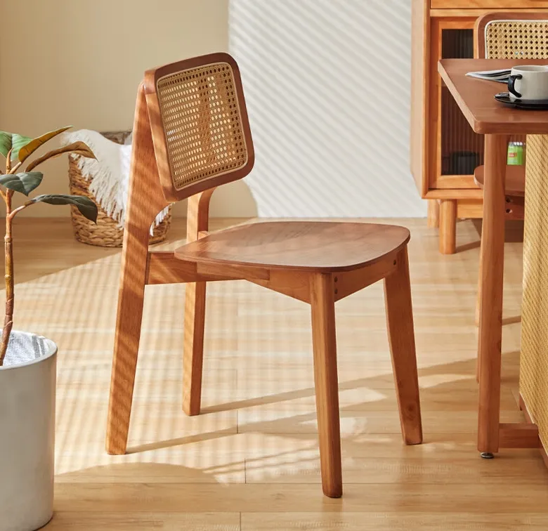 GDC Nordic Modern Oak Ash Wood Solid Wood Rattan