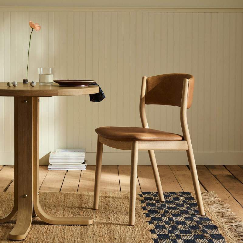 GDC Nordic Solid Wood Dining Chair PU Leather Material