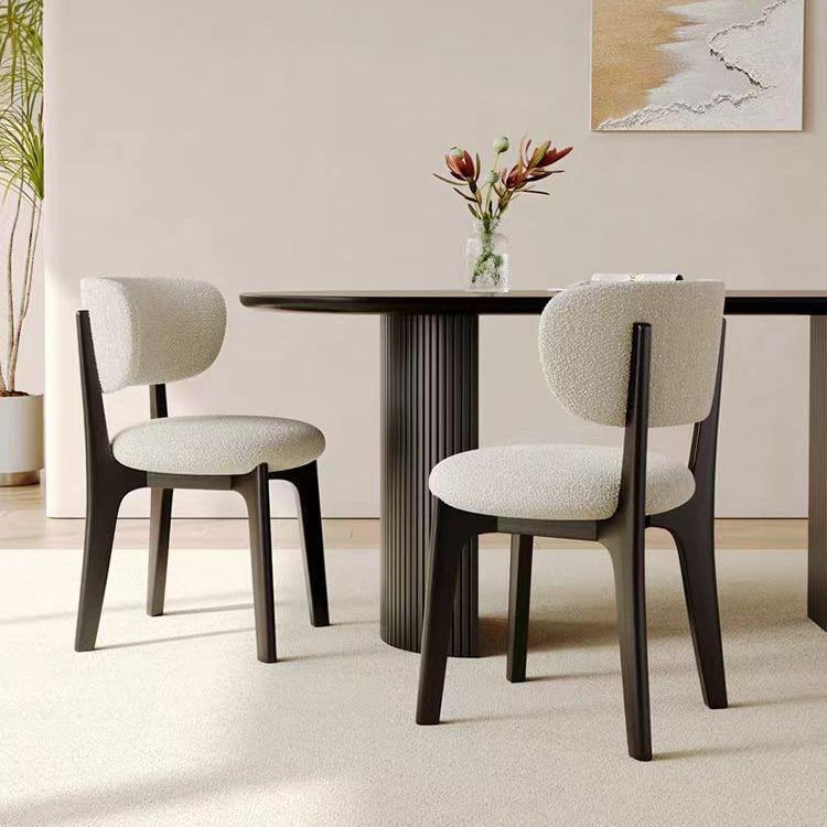 GDC Nordic Solid Wood Velvet Upholstered Dining Chair Ash