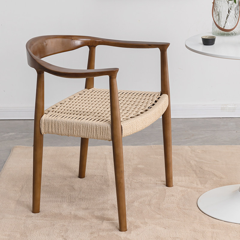 GDC Nordic Solid Wood Dining Chair Soft Cushion Wabi-Sabi