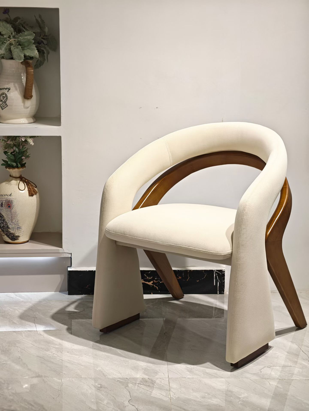 GDC New Italian Style Fabric Living Room Chair Nordic