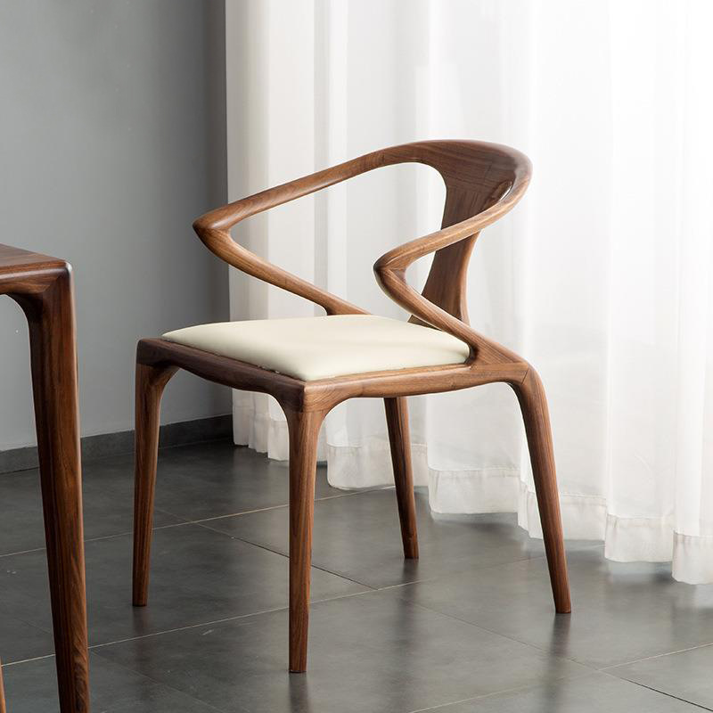 GDC Italian Modern Solid Wooden Cross-Back Dining Chair for