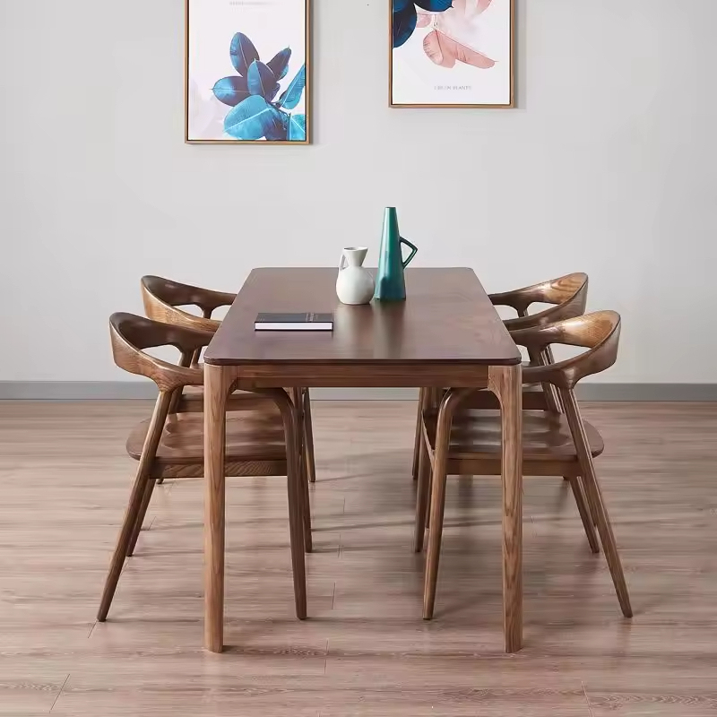 GDC Modern Minimalist Solid Walnut Wood Windsor Dining Chair
