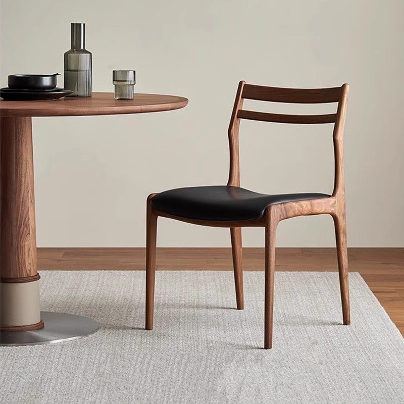 GDC Modern Solid Wood Leather Chairs Restaurant Hotel Dining