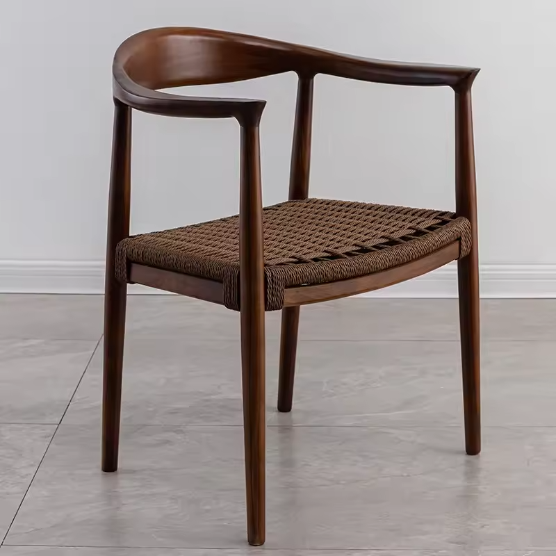 GDC Nordic Solid Wood Dining Chair Soft Cushion Wabi-Sabi