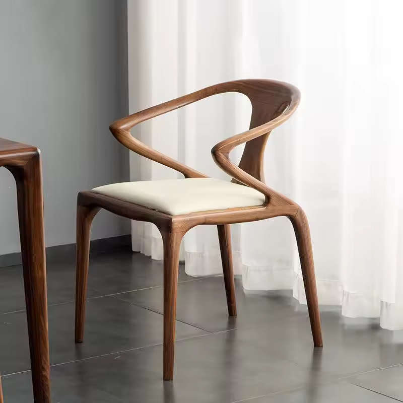 GDC Solid Wood Dining Chair Home Armchair Nordic Simple