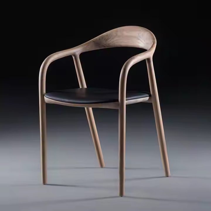 GDC Natural Solid Wood Coffee Bar Restaurant Chair Solid