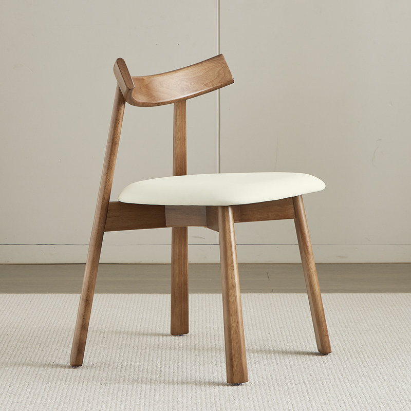 GDC Wooden Dining Chairs Modern Fabric Upholstered Kitchen Side