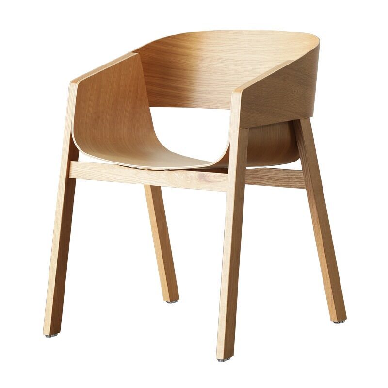 GDC Wood Modern Dining Chairs with Armrests and Simple