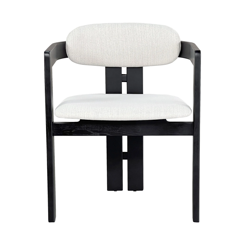GDC Luxury Modern Dining Room Armchair Solid Black Oak