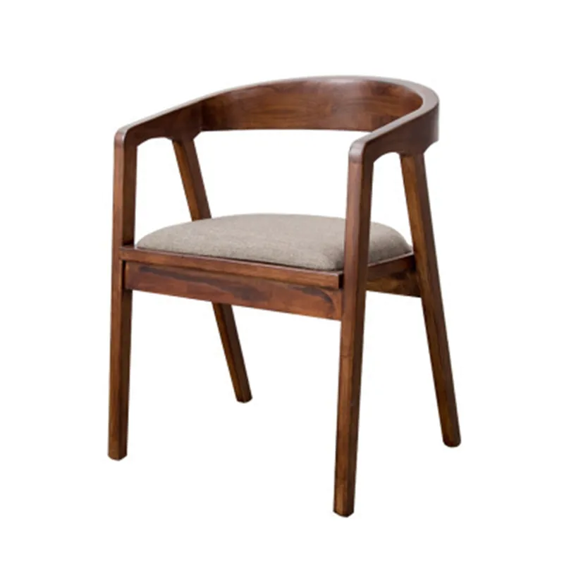 GDC Modern Simple Wooden Dining Chair Solid Wood Backrest