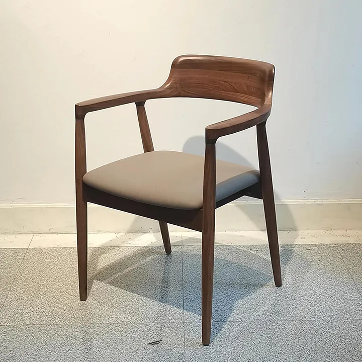 GDC Modern Velvet Fabric Leather Wooden Solid Wood Restaurant