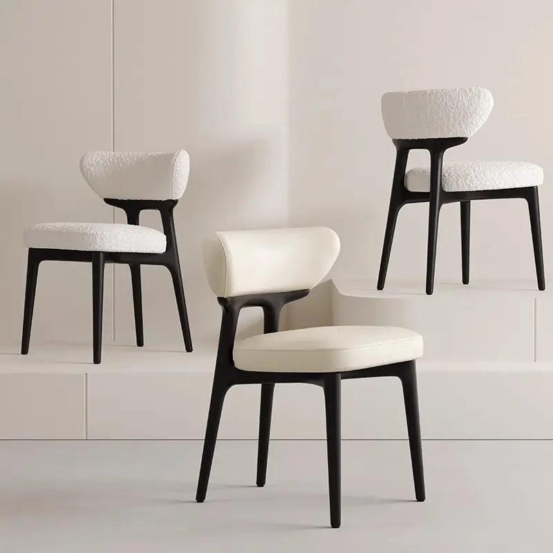 GDC Nordic Modern Minimalist Solid Wood Dining Chairs Backrest