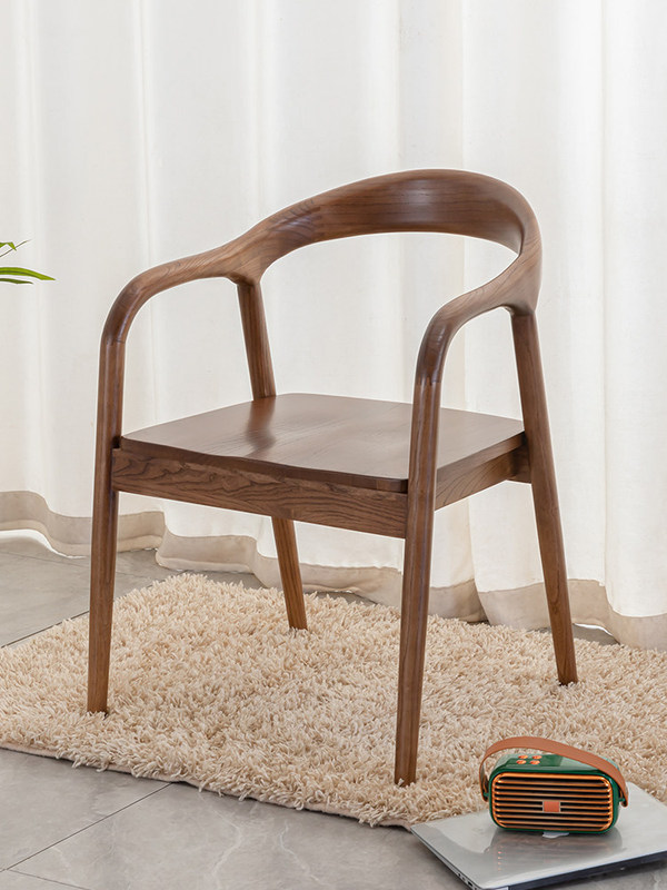 GDC Solid Wood Dining Chair Home Armchair Nordic Simple