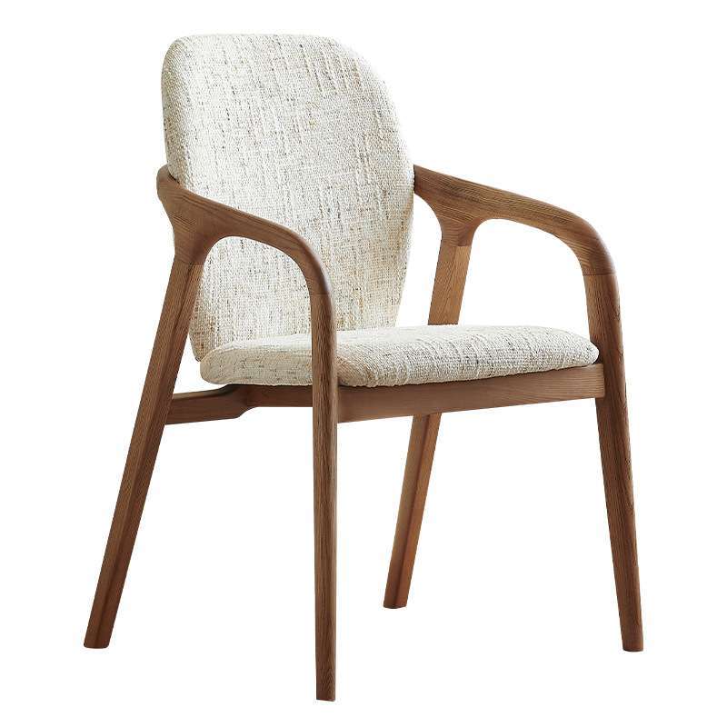 GDC Solid Wood Modern Minimalist Dining Chair with Armrests