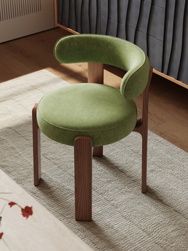 GDC Solid Wood Dining Chair - Modern Minimalist Backrest
