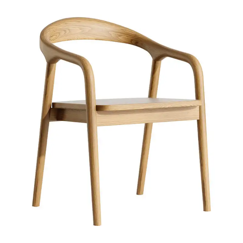 GDC Wood Back Dining Chair Casual Cafe Chair Simple