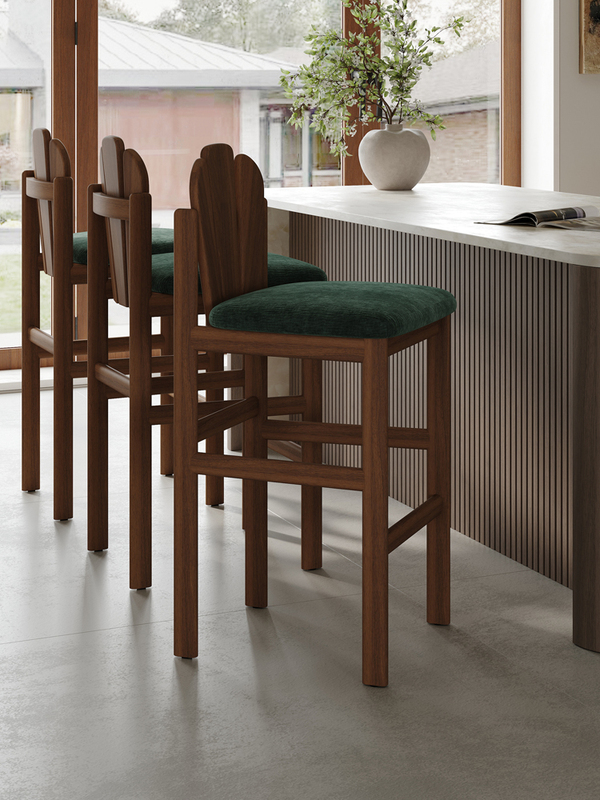 GDC Nordic Style Villa Living Room Black Bar Chair