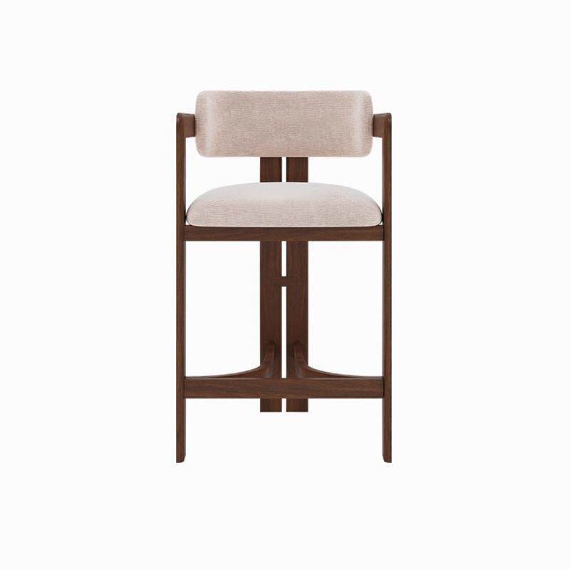 GDC Modern Nordic Design Solid Wood Stools Upholstered Fabric
