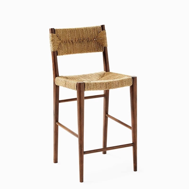 GDC Modern Design Solid Wood High-Legged Bar Chair with