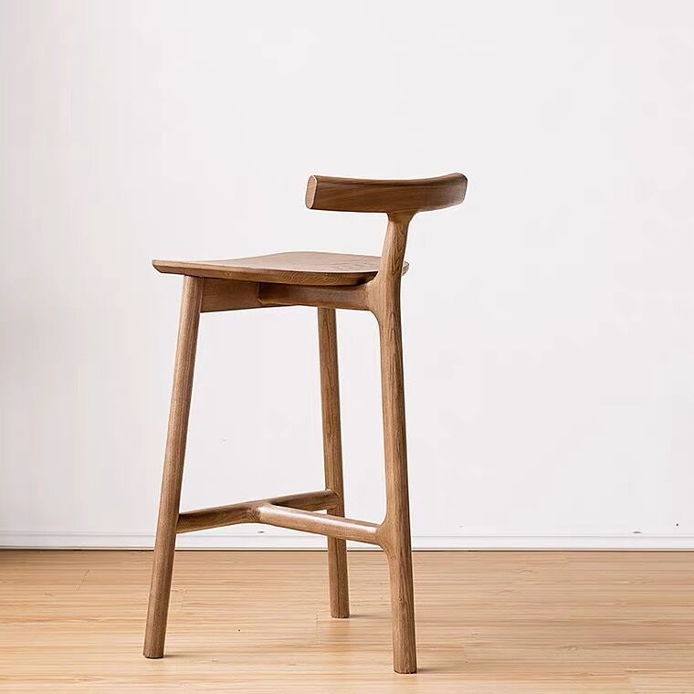 GDC Modern Nordic Solid Wood Bar Chair Simple High