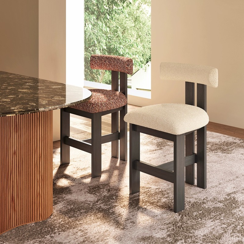 GDC Retro Dining Chair with Fabric Design Modern Home