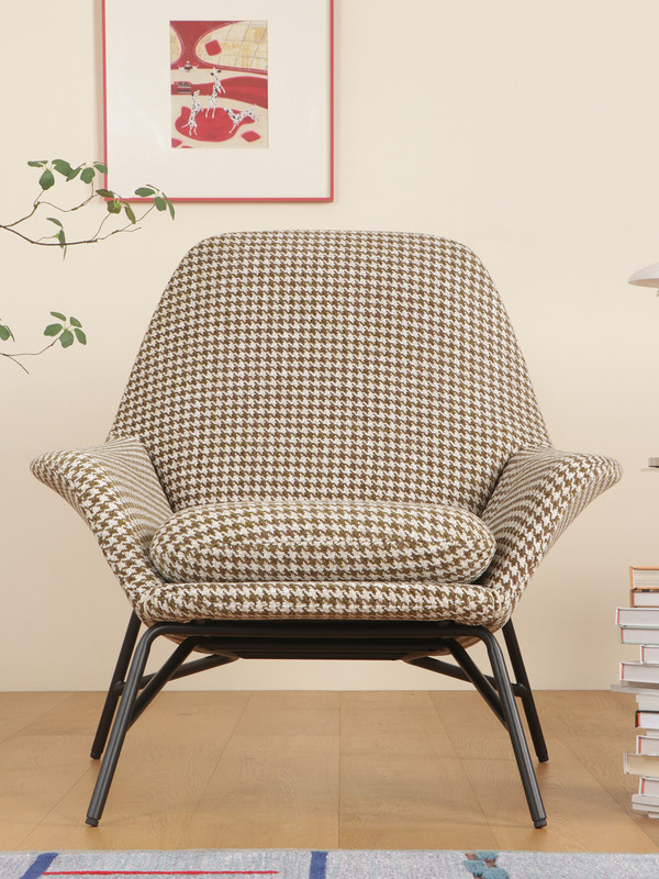 GDC Designer Model Single Chair - Herringbone Pattern Fabric