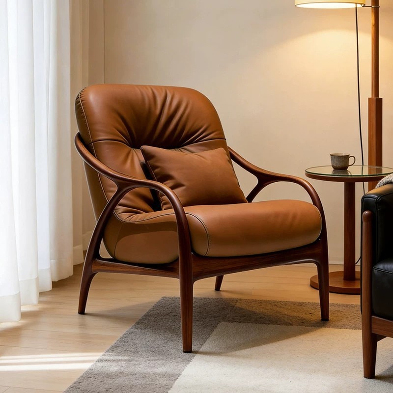 GDC Exquisite Casual Decorative Chair, with a Wooden Frame