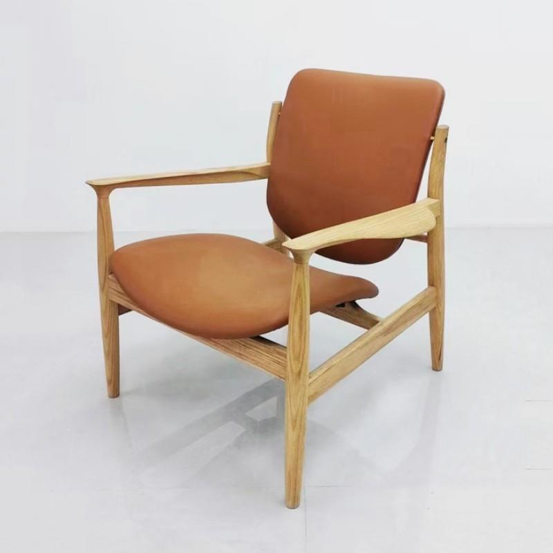 GDC Italian Minimalist Solid Wood Sofa Chair, Lounge Chair,