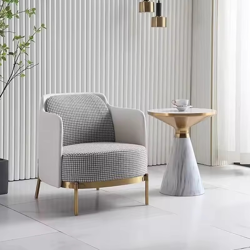 GDC Italian-style Accent Chair, Nordic Interlocking Single-person Sofa Chair,