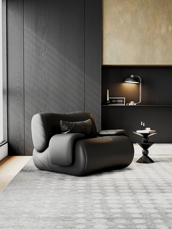 GDC Italian-style High-End Living Room Single Sofa Chair Genuine