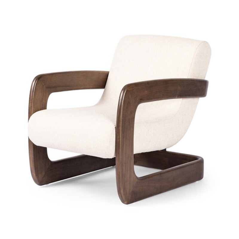 GDC Leisure Chair, Reading Chair, Wooden Frame, Fabric Armrest