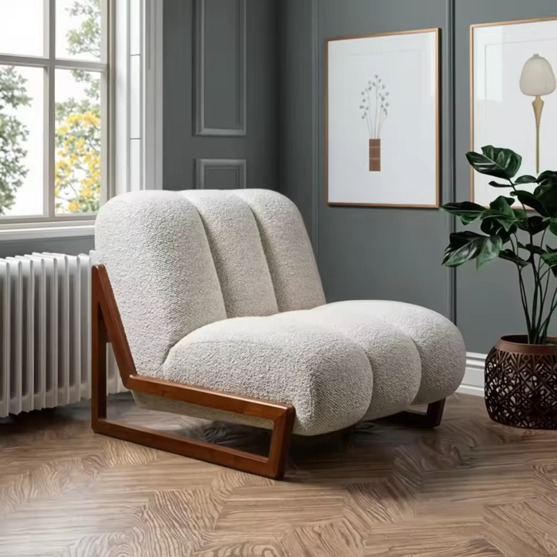 GDC Luxurious Solid Wood Single-arm Lounge Chair, Suitable for