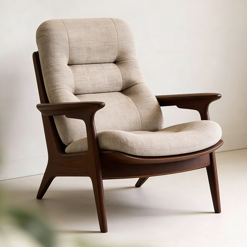 GDC Luxurious Solid Wood Single-person Sofa Chair - High-end