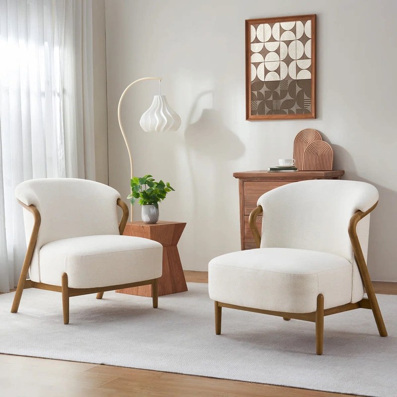 GDC Medieval Modern Solid Wood Eco-friendly Decorative Lounge Chair,
