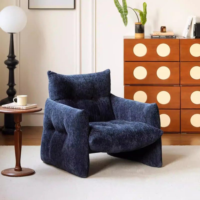 GDC Minimalist Modern Single-seat Sofa Armchair with Chenille Fabric