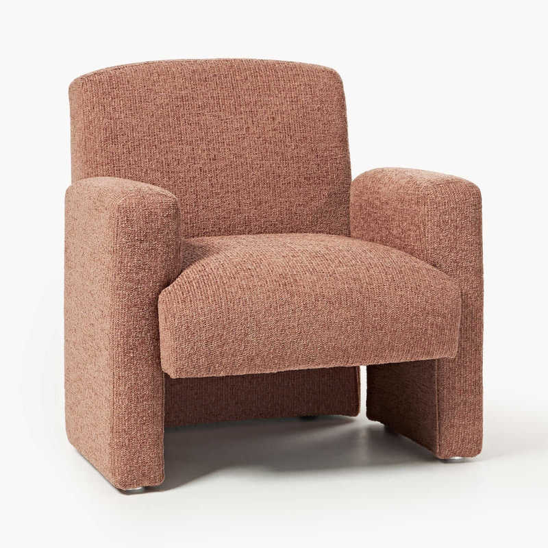 GDC Modern Fabric Accent Armchair with Thick Soft Back
