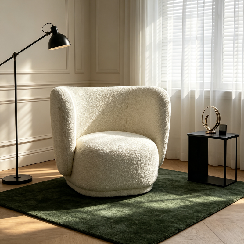 GDC Modern for Fabric Durable Soft Single Accent Sofa