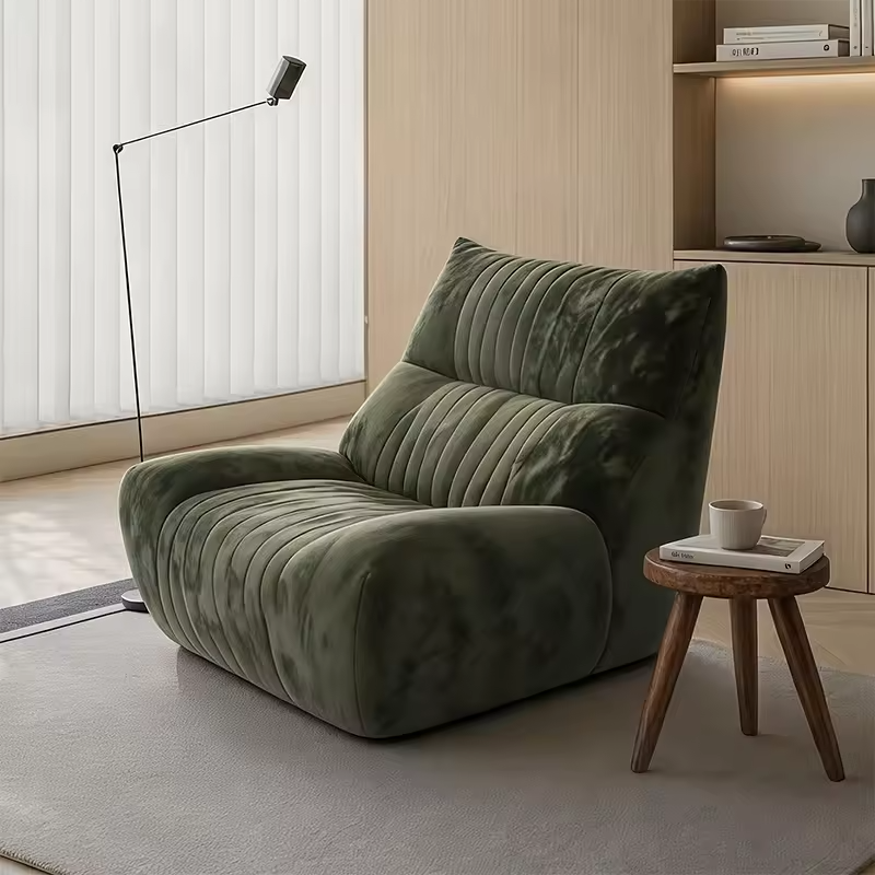 GDC Modern Home Living Room Furniture Velvet Upholstered Single