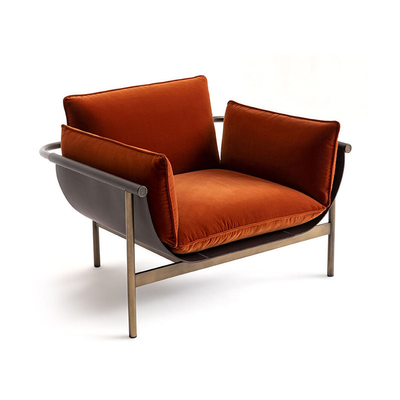 GDC Modern Leisure Armrest Chair with Removable Cover Fabric