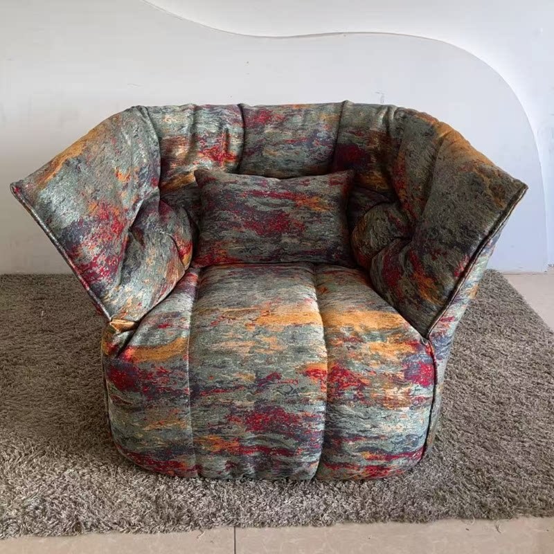 GDC Modern Luxury Lightweight Plush Curved Casual Chair with