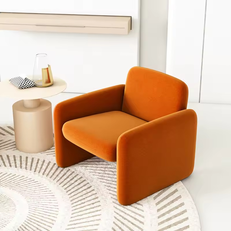 GDC Modern Luxury Metal Fabric Leisure Sofa Chairs 2-Seat