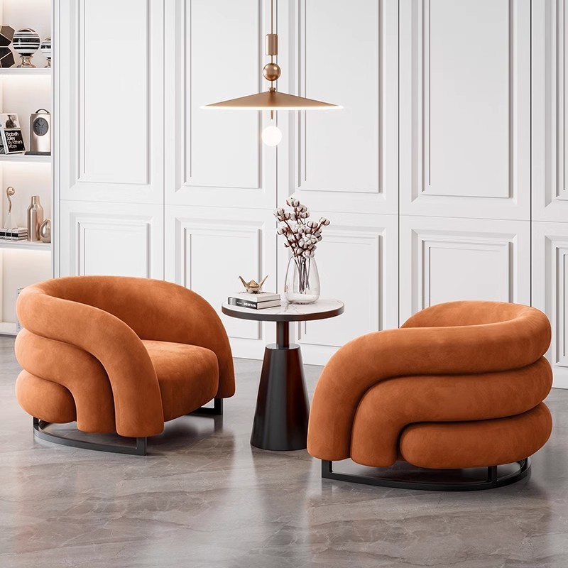 GDC Modern Luxury Velvet Leisure Sofa Chair Comfortable Single