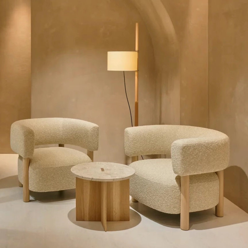 GDC Modern Nordic-style Living Room Chair - Wooden Frame